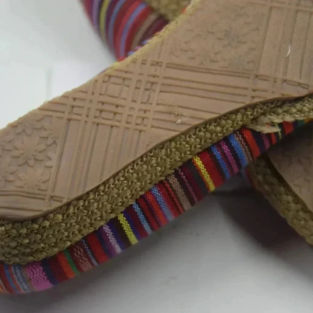 Beacon Women's Multicolor Mexican Aztec Slip-On Espadrilles Wedge Heels 7.5N